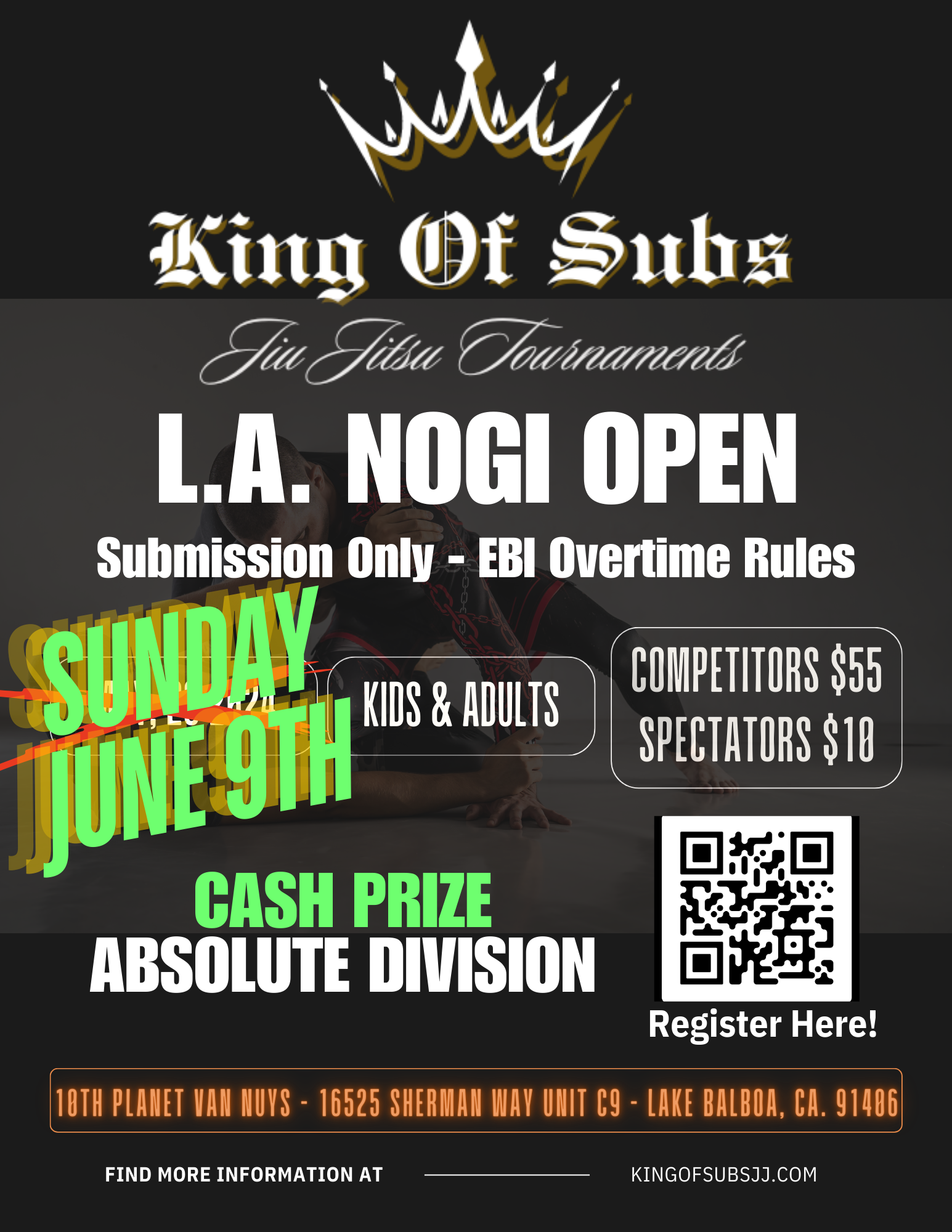 L.A. NoGi Open Championship flyer